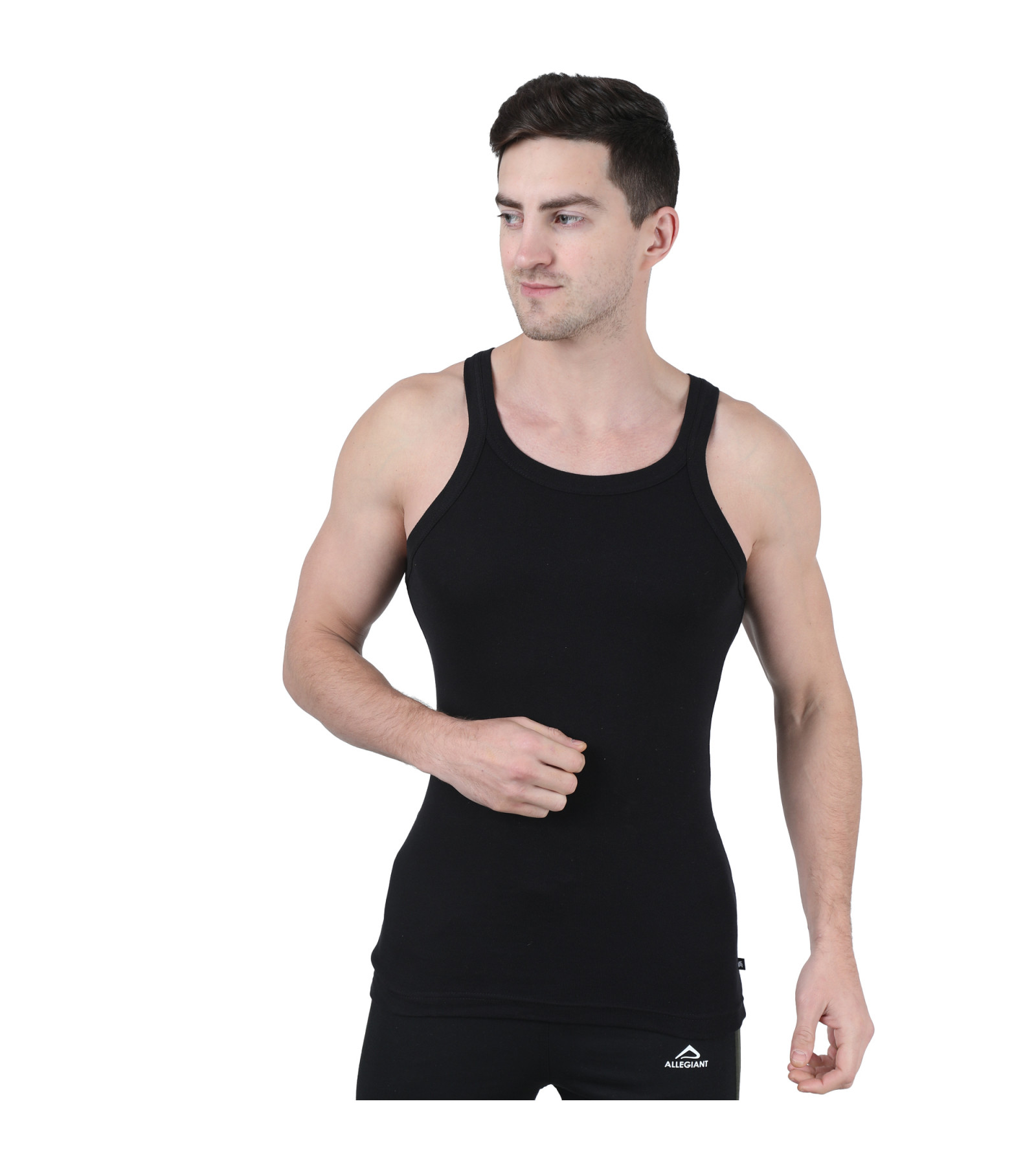 Mens Gym Vest Sleeveless Black