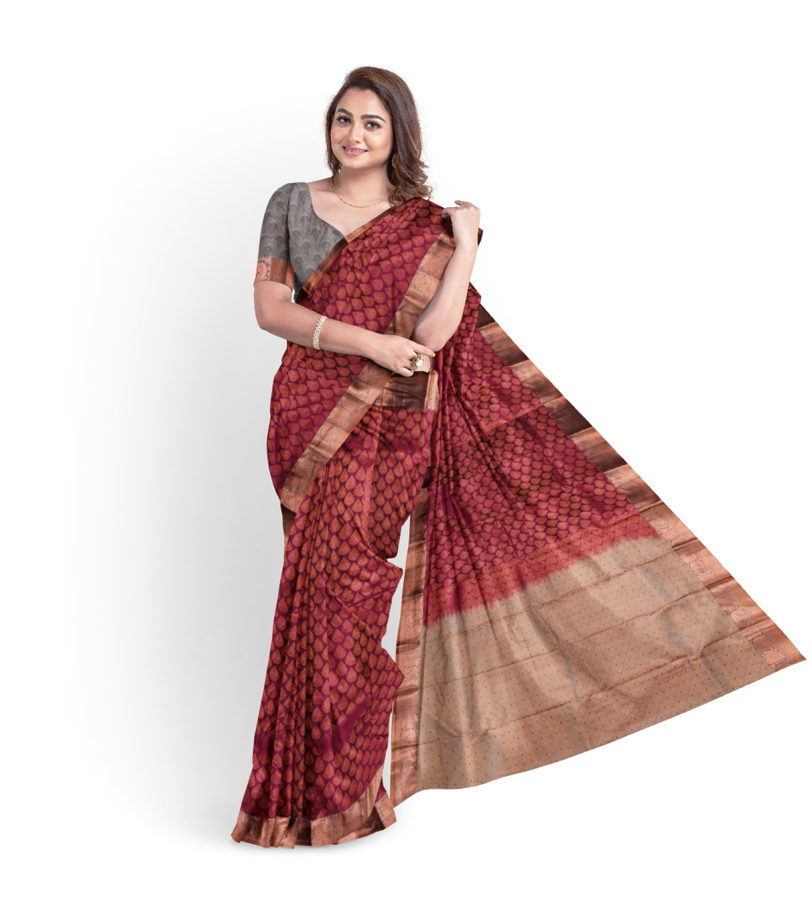 Buy Elegant GOLD Tissue Silk Saree With Unstitched Blouse Fabric Kalki  Fashion India